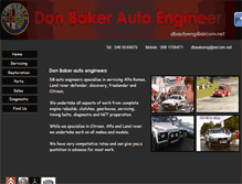 Tablet Screenshot of donbakerautoengineer.com